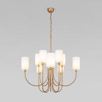 Подвесная люстра с тканевыми абажурами 60164/10 латунь