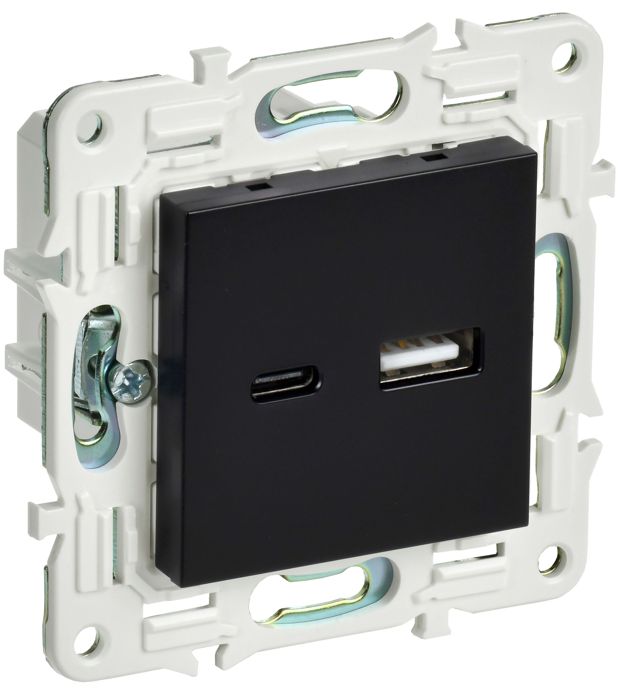 SKANDY Розетка USB A+C 3,1А SK-R14Bl черный IEK