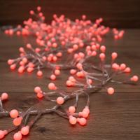 Гирлянда Мишура LED 3 м прозрачный ПВХ, 288 диодов, цвет красный