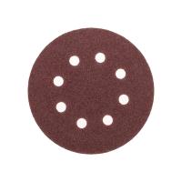 Диск абразивный на ворсовой основе, на липучке, перфорированный, P60, 125мм, 10 шт. KRANZ