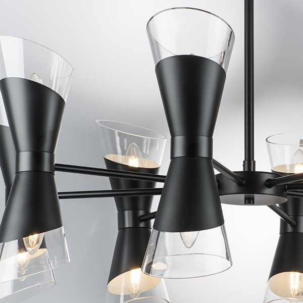 817167 Люстра STRATO 16х40W E14 ЧЕРНЫЙ МАТОВЫЙ