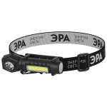 GA-820   Фонарь налобный светодиодный ЭРА GA-820 аккумуляторный 3 Вт LED + 3 Вт COB 4 режима магнит/клипса USB type С