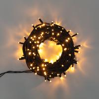 Гирлянда Твинкл Лайт 20 м, 240 LED ТЕПЛЫЙ БЕЛЫЙ, черный Каучук, IP67, динамика, 230В соединяется NEON-NIGHT (нужен контроллер 217-204)