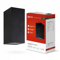 Светильник уличный двусторонний НБУ CUBE-2хGU10-BL алюм под 2хGU10 черный IP65 IN HOME