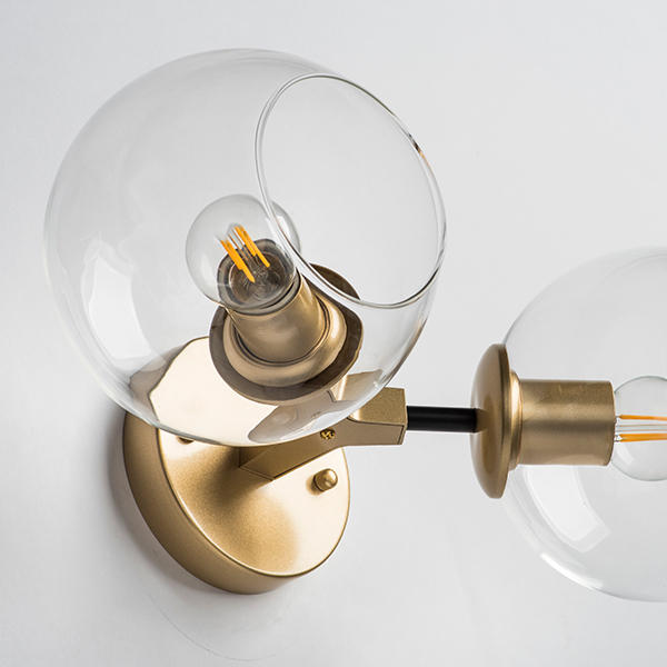 785623 Бра BETA 2x40W E27 ЗОЛОТО/ЧЕРНЫЙ