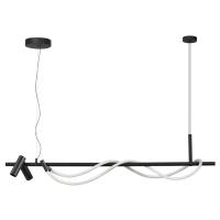 4391/30L HIGHTECH ODL24 263 черный/металл/канат Подвесной св-к с раздельн. вкл IP20 LED 30W 1200Лм 4000K CORDA