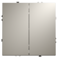 Выключатель с самовозвратом встраиваемый VOLTUM S70 двухклавишный 10А, (кашемир)