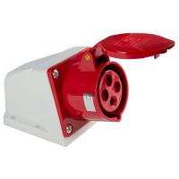 Розетка стационарная наружная TS-114 3P+PE 16А 400В IP44 ЭНЕРГИЯ