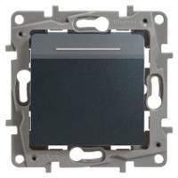 Legrand Etika Антрацит Выключатель карточный с выдержкой времени  с подсветкой