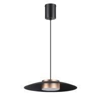 358591 OVER NT21 228 черный/золото Светильник накладной светодиодный, провод 2м IP20 LED 4000K 18W 220-240V PILZ