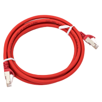 Патч-корд TERACOM CS Cat.6A экранированный S/FTP оболочка LSZH красный (1,0м)