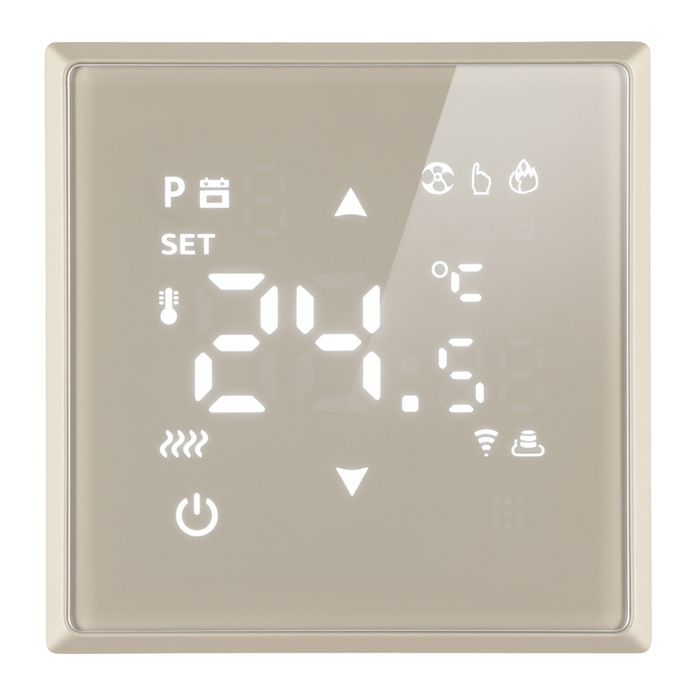 Терморегулятор Wi-Fi (механизм), STEKKER, 250В, 3500Вт, серия Эмили, RSW00-5119-08, кашемир, soft touch STEKKER RSW00-5119-08