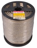 Трос стальной в ПВХ оплетке d=5,0мм, прозрачный (бухта 100м) REXANT