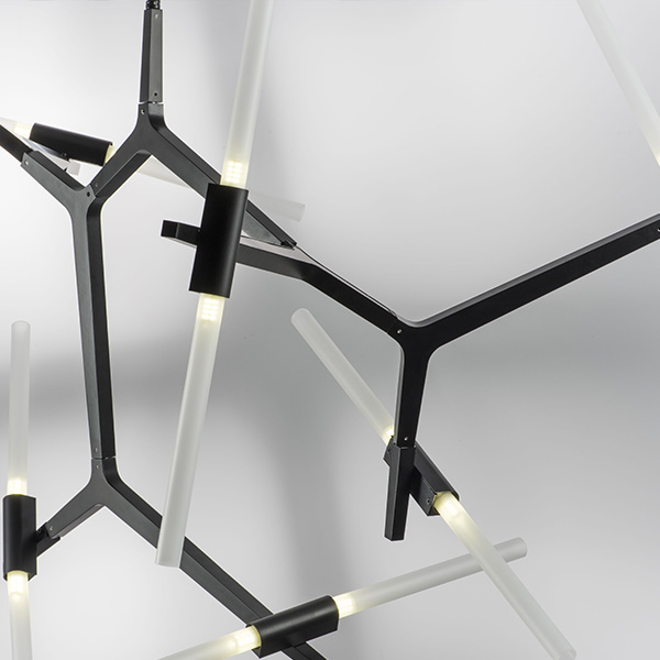 742147 Люстра STRUTTURA 14х6W (led) G9 ЧЕРНЫЙ МАТОВЫЙ