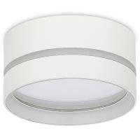 Светильник накладной, GX53, D85xH40мм, IP20, белый, без лампы