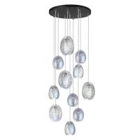 5039/11 MODERN ODL24 429 черный/перламутровый/металл/стекло Люстра каскадная G9 11*40W MUSSELS