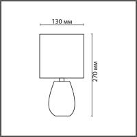 8161/1T COUNTY LN26 502 серый, керамика/текстиль Настольная лампа E14 1*40W 220V ASELA