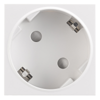 Розетка 2К+З нем.ст., 45 гр., с з/ш, бел. (45х45мм), соединительный адаптер, серия (тип) DF6