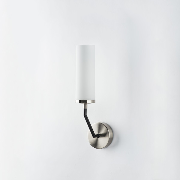 723615 Бра FLUME 1х40W E14 ЧЕРНЫЙ МАТОВЫЙ/НИКЕЛЬ