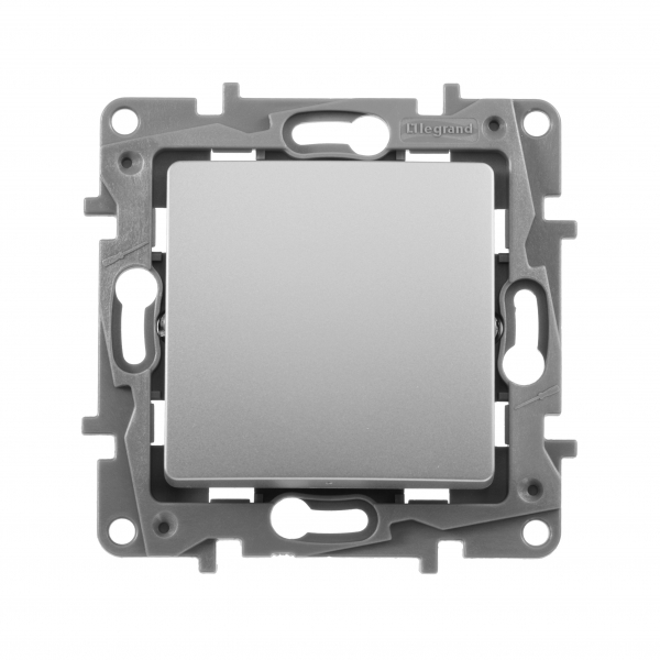 Legrand Etika Алюм Переключатель промежуточный 1-клавишный  винт. клеммы  10AX  250 В