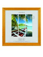 Фоторамка Image Art С18 10х10 деревянная из сосны, цвет янтарь, вставка из пластика