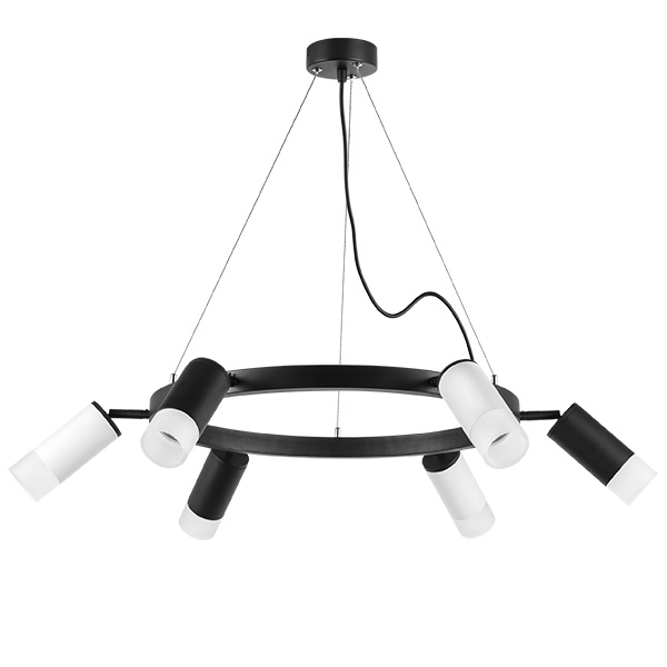 LR0163733631 Люстра RULLO 6х50W GU10 ЧЕРНЫЙ/БЕЛЫЙ (571016+214437-3+214436-3+202431-6)