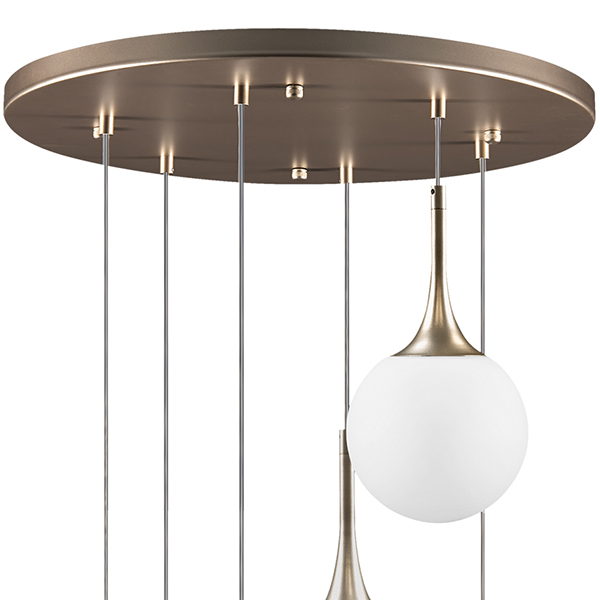 813063 Люстра GLOBO 6х40W E14 champagne gold/white