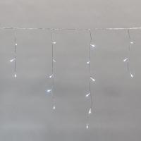 Гирлянда светодиодная Айсикл (бахрома) 25х0,6м, c эффектом мерцания, прозрачный провод, IP44, 230В, диоды БЕЛЫЕ, 588LED NEON-NIGHT