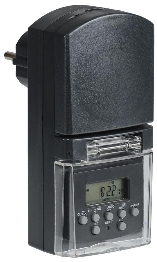 Розетка-таймер электронный РТЭ-3 1мин 7дн 140on/off 16А IP44 IEK