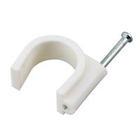 Крепеж кабеля круглый 20 мм, белый (упак. 50 шт)  REXANT