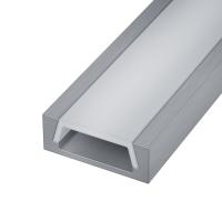 ST017.129.01 Накладной профиль с рассеивателем (Комплект: Рассеиватель 2м; Заглушки 2шт; Монтажная скоба 4 шт) ST-Luce Алюминий анодированный Светодиодные ленты