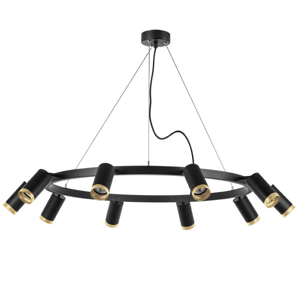 LR02037040 Люстра RULLO 10х50W GU10 ЧЕРНЫЙ (571020+214437-10+203440-10)
