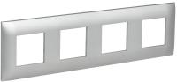 SKANDY Рамка 4-местная SK-F04S серебряный IEK