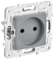 SKANDY Розетка без заземления без защитных шторок 10А SK-R02Gr серый IEK