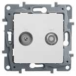 Legrand Etika Бел Розетка TV/SAT 2-х кабельная