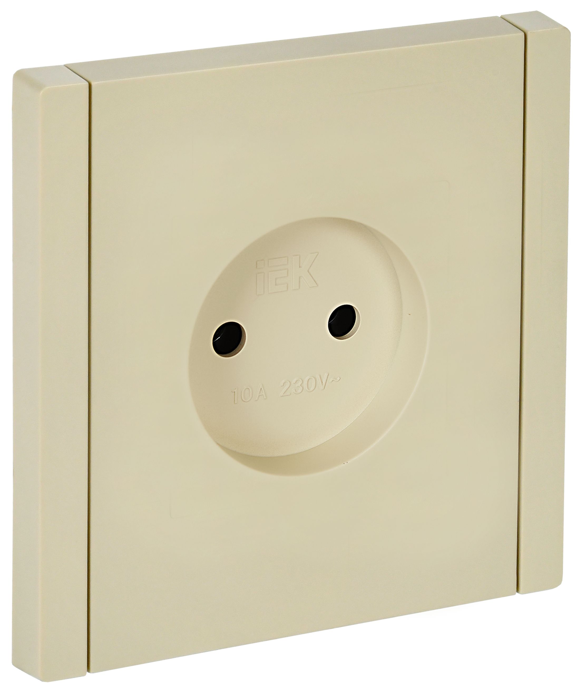 FORTE&PIANO Розетка 1-местная без заземления без защитных шторок винтовое крепление 10А FP418 ваниль IEK