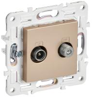 SKANDY Розетка двойная TV+SAT SK-A13Sa песочный IEK