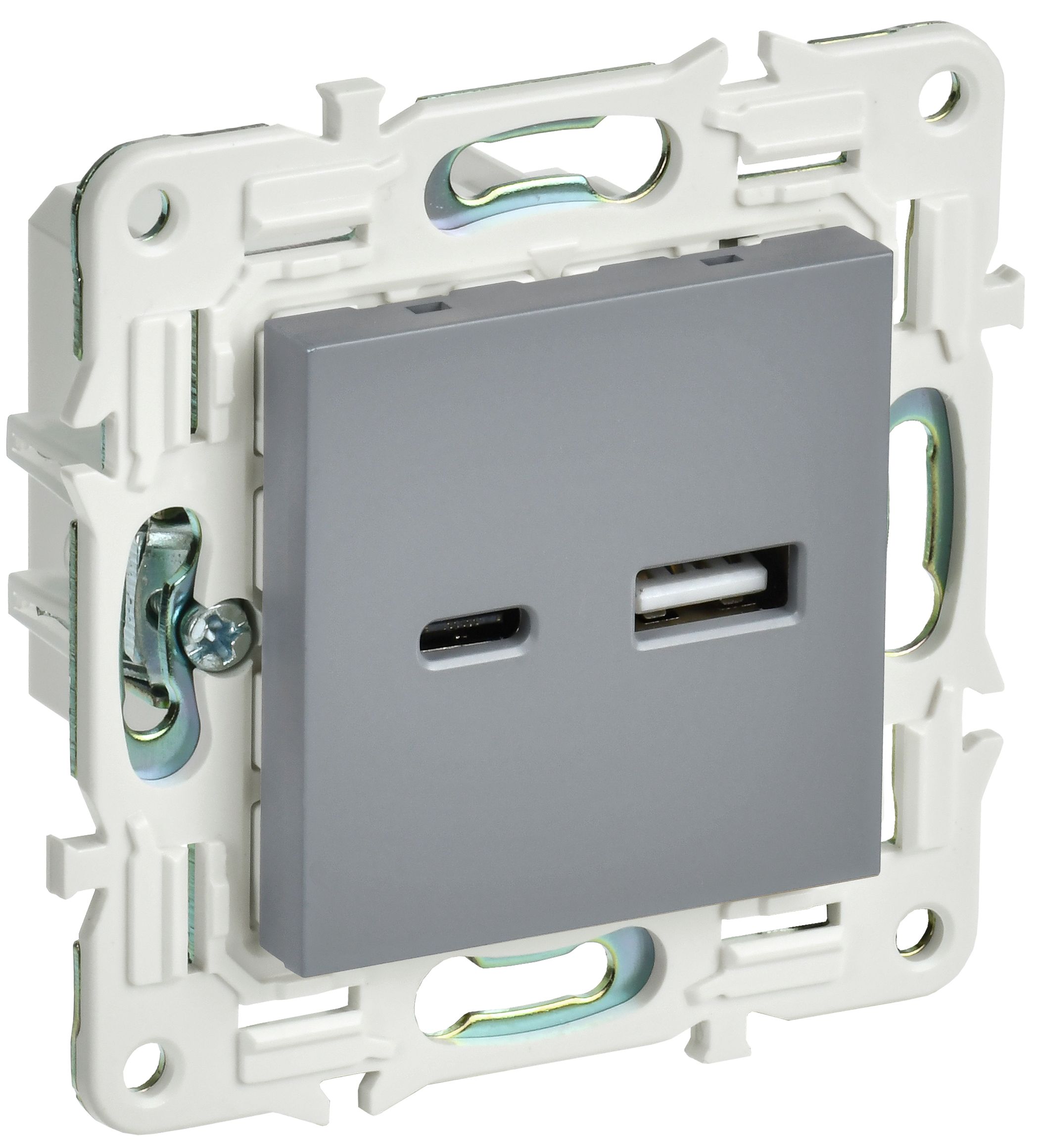 SKANDY Розетка USB A+C 3,1А SK-R14Gr серый IEK