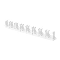 Крепеж-клипса для труб для прямого монтажа на 8 мест белая в гофроящике d20 мм (100 шт/кор) Промрукав
