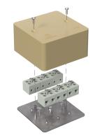 Коробка огнестойкая для кабель-канала 40-0460-FR6.0-12 Е15-Е120 RAL1001 85х85х45 (44 шт/кор) Промрукав