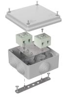 Коробка огнестойкая для о/п 40-0300-FR10.0-4 Е15-Е120 RAL7035 100х100х50 (14 шт/кор) Промрукав