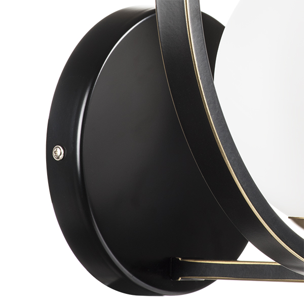 762617 Бра ENNA 1х40W E14 ЧЕРНЫЙ/ЗОЛОТО