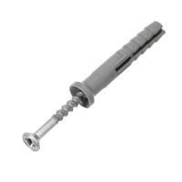 Дюбель-гвоздь потайной бортик, полипропилен 6х40мм, пакет (100 шт/уп) KRANZ