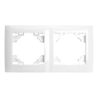 Рамка 2-местная горизонтальная STEKKER, PFR00-9002-01, серия Эрна, белый