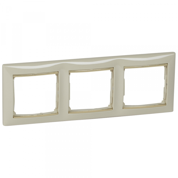 Legrand Valena Крем/Золото Рамка 3-ая горизонт.