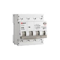 Автоматический выключатель дифференциального тока АВДТ-63N 3P+N 10А 30мА характеристика C тип AC электромеханический 6кА PROXIMA EKF