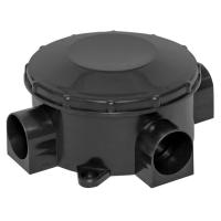 Коробка распаячная КМР-040-040б трехрожковая черная  (70х35) EKF PROxima