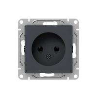 Механизм розетки, 16А, без заземления, без шторок, графит Эпика EKF