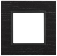 14-5301-05 ЭРА Рамка на 1 пост, дерево, Эра Elegance, чёрн.дерево+антр (10/50/1800)