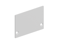 Боковая  глухая заглушка для профиля DN18511 Цвет:Белый матовый, RAL9003,Серия:DN8ALE